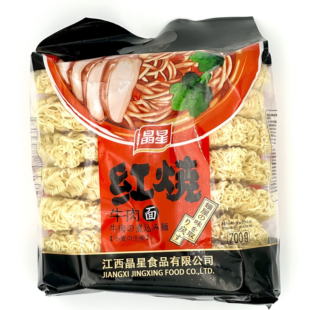 JingXing Fideos Ramen Para Ternera 晶星红烧牛肉面  700g 