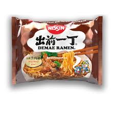 Nissin Fideo Instant. Ternera 出前一丁牛肉面 100g