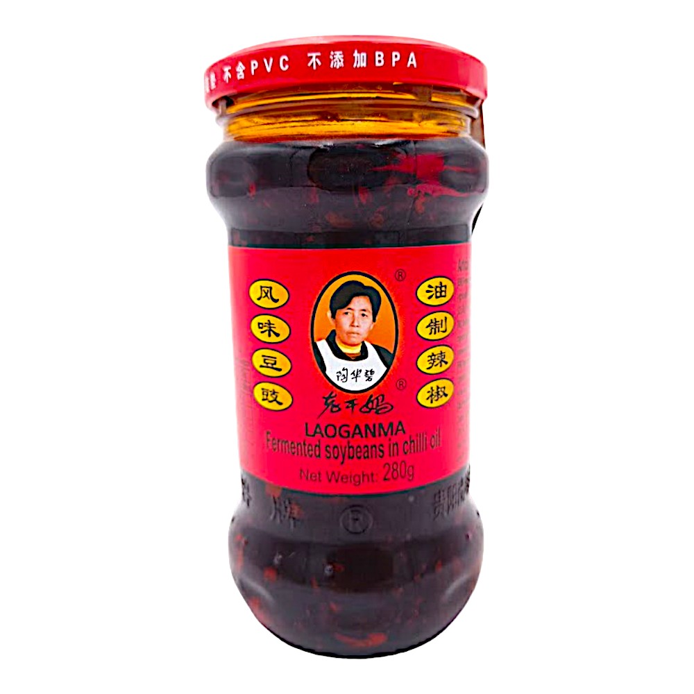 LaoGanMa Salsa Picante Soja fermentada 老干妈风味豆鼓油制辣椒 280g