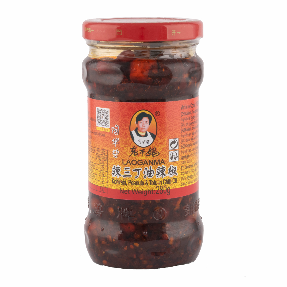 LaoGanMa Salsa Picante Tres 老干妈辣三丁辣椒 280g