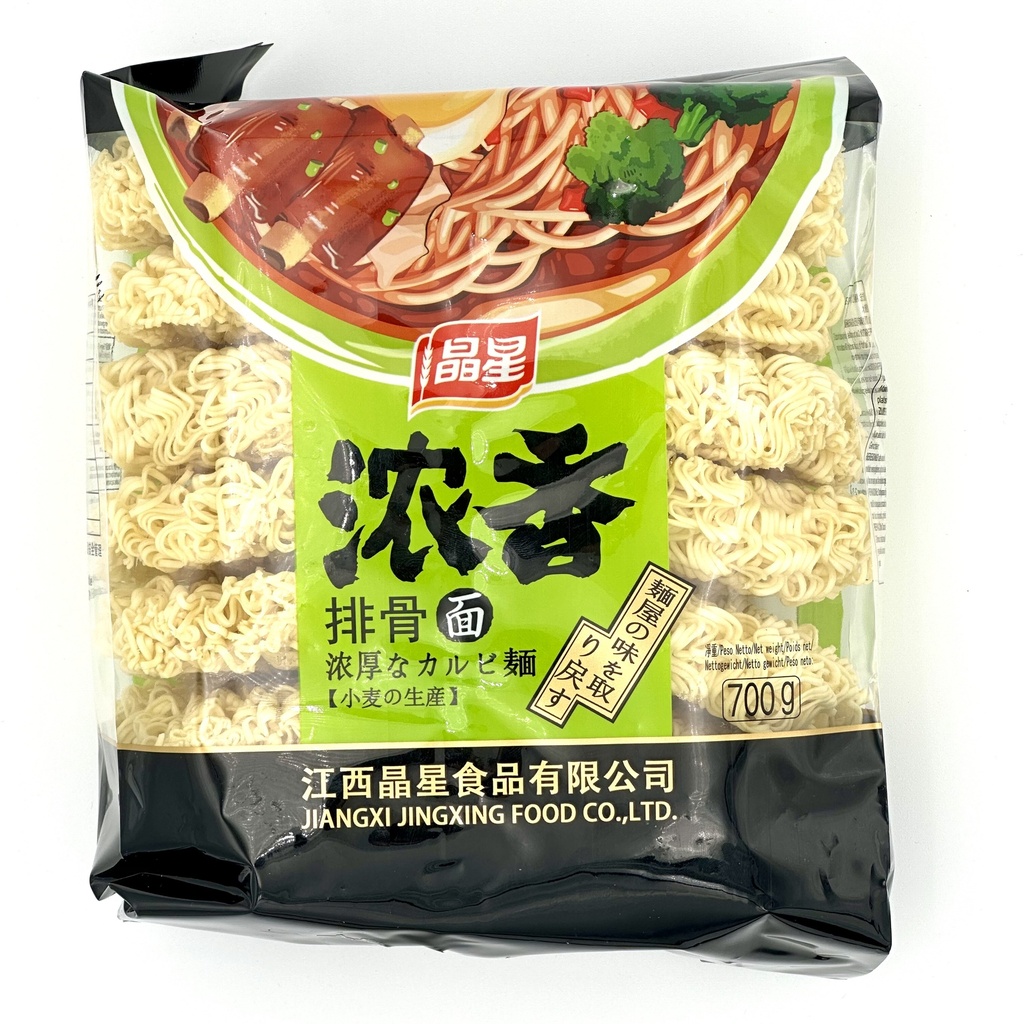 JingXing Fideos Ramen Para Costilla 晶星浓香排骨面 700g 
