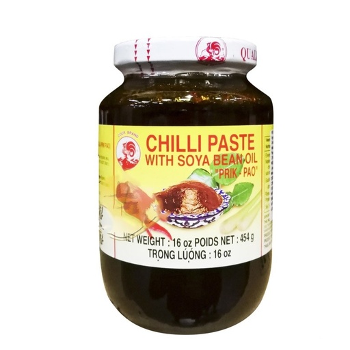 [38000] Cock Pasta de Chile con Aceite de Soja "Prik-Pao" 鸡标牌虾油椒膏 454g